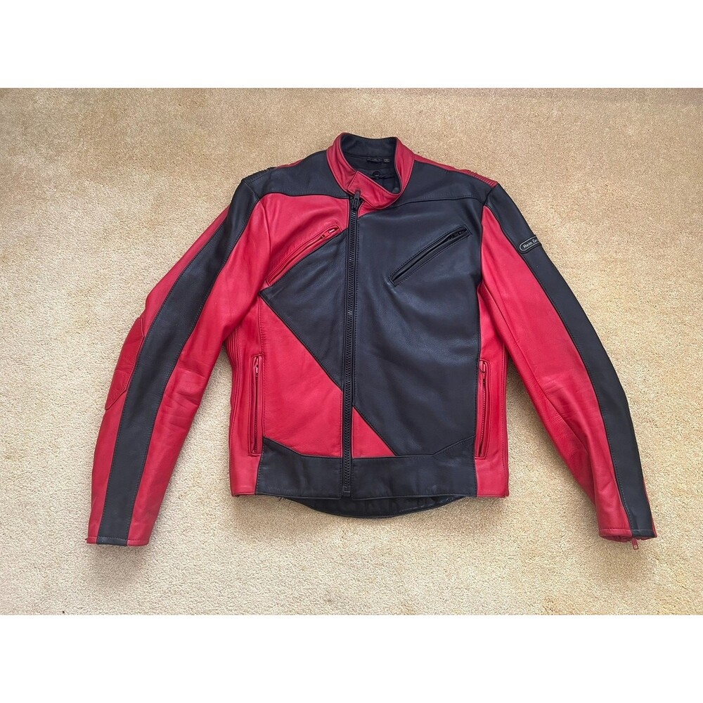 Vintage 80s Hein Gericke Leather Motorcycle Jacket Men's Size 40